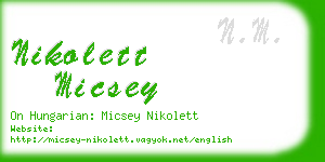 nikolett micsey business card